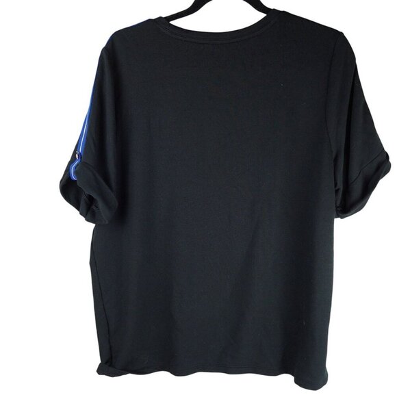 Lauren Ralph Lauren Womens Black Track-Stripe T-Shirt Size L - Picture 8 of 10